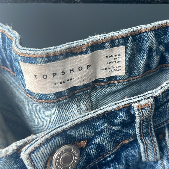 Topshop straight step-hem jeans - Picture 2 of 4